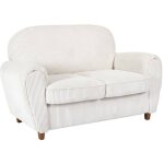 Altobuy - gandy - canapé club 2 places tissu velours côtelé beige Altobuy - gandy - canapé club 2 places tissu velours côtelé beige