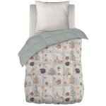Altobuy - gedeon - couette imprime motifs hrisson 140x200 cm + 1 taie d'oreiller 60x60 cm