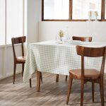 Altobuy - joel - nappe rectangulaire 150x350cm gaze de coton vichy coloris eucalyptus