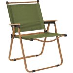 Altobuy - kampa - chaise pliante de camping en m�tal imitation bois et toile verte