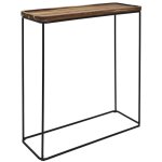 Livio - console en m�tal filaire et plateau en acacia