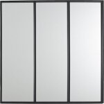 Altobuy - miroir forme verri�re atelier carr� m�tal noir 61, 5cm