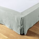Altobuy - ourea - cache - sommier  nouettes 140x190cm gaze de coton eucalyptus
