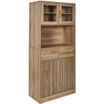 Altobuy - pajan - buffet vaisselier multi - rangement effet bois avec tasseaux Altobuy - pajan - buffet vaisselier multi - rangement effet bois avec tasseaux