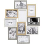 Altobuy - p�le - m�le 10 cadres photo effet bois naturel blanc et gris