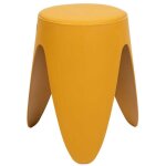 Altobuy - tabouret jaune tulipe en polypropylne 46 cm
