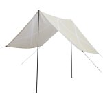 Altobuy - tente ext�rieur de jardin 170x300cm beige et blanche avec housse