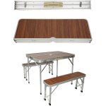 Alu table de camping pliante avec chaises, 2x banc 1x table, table valise pique - nique camping, jardin ... Alu table de camping pliante avec chaises, 2x banc 1x table, table valise pique - nique camping, jardin ...
