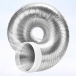 Aluminium(1. 5 m(5ft), d 150mm gaine vmc conduit d'�vacuation d'air ext�rieur pour ventilateur d'extraction ...