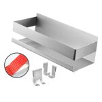 Aluminium bross) tagre de douche panier de douche tagre de salle de bain sans perage - fixation ...