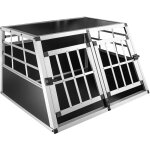 Petigi - aluminium cage chien cage pour animaux cage transport cage 89 x 69 x 50 cm