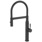 Alveus - mirage - mitigeur d'vier avec bras flexible et douchette, noir mat 1150893