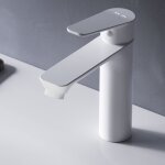 Am. pm - mitiguer lavabo robinet salle bain blanc robinet de lavabo pour salle de bain mlangeur lavabo ...