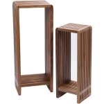 Amadeus - lot de 2 sellettes 34 et 25 cm en teck recycl marron