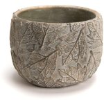 Amadeus - cache pot feuille dor� grand mod�le