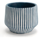 Cache pot  rayures bleu grand modle - amadeus