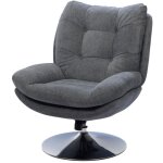 Amadeus - fauteuil magnum gris fonc� chrome