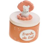 Petite bote  dents de lait souris dans un coquillage - ocre