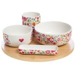 Amadeus - plateau tournant apritif 4 bols amor