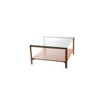 Amadeus - table basse carrée 80x80x43 cm en verre naturel - odyl Amadeus - table basse carrée 80x80x43 cm en verre naturel - odyl