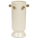 Amadeus - vase po�sie cr�me 20 cm en m�tal