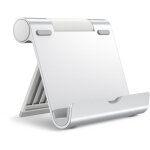Amazon basics support ajustable et portable pour tablette, liseuse et smartphone argent