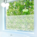 Ambiance - sticker - film fen�tre anti regard occultant - motif rectangle r�tro - stickers pour vitres ...