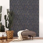 Ambiance - sticker - papier peint intiss� pr� - encoll� - bleu chic arches - 1 rouleau de 300x60cm