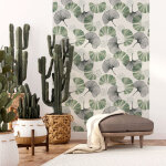 Ambiance - sticker - papier peint intissé pré - encollé - feuilles de ginkgo gris vert - 1 rouleau de ... Ambiance - sticker - papier peint intissé pré - encollé - feuilles de ginkgo gris vert - 1 rouleau de ...