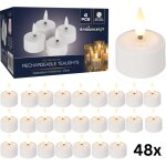 Ambiance - bougies led - 48 pices rechargeable -