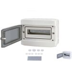 Ame distribution - tableau �lectrique �tanche 12 modules apparent ip65 + borniers de terre / neutre et ...