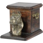 American staffordshire terrier, amstaff, amstaf v - une urne pour les cendres de chien avec une statuette, ... American staffordshire terrier, amstaff, amstaf v - une urne pour les cendres de chien avec une statuette, ...