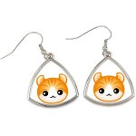 American twist ? boucles d'oreilles lgantes en mtal offertes par art - dog