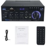 Ampli audio portable ak45 12v format compact pour voiture et maison