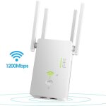 L'amplificateur de signal d'extension de port�e wifi couvre jusqu'� 2640 pieds carr�s et 25 appareils, ...