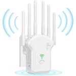 Amplificateur de signal wifi avec 6 antennes, amplificateur wifi, couverture jusqu'� 1500 pieds carr�s ...