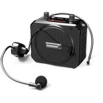 Amplificateur voix, sans fil uhf portable baudrier amplificateur vocal avec radio et casque, pour le ...