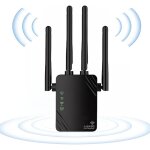Amplificateur wifi 1200mbps, double bande 5ghz et 2, 4ghz, port gigabit et wps, �quip� de 4 antennes, ...