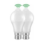 Ampoule detecteur de mouvement b22 baonnette led, 12w, 1020lm, blanc froid 6000 k, cir 85, tanches ...