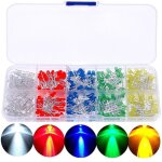 Ampoule � diode �lectroluminescente led, lampe ultra - lumineuse, 5 couleurs, 3 mm et 5 mm, diodes �lectrolumi ...
