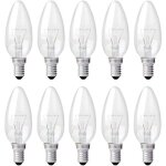 Ampoule flamme transparente e14 40 w, intensit� variable, blanc chaud 2 700 k, 400 lm, culot � vis edison, ...