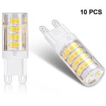 Ampoule led g9 5w, equivalent 40w , blanc chaud 3000k, 220 - 240v, 360� angle de faisceau, pack de 10, ...