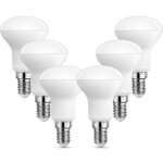 Ampoule spot led e14 r50 5w �quivalent incandescent e14 40w, blanc froid 6000k, 500lm, 120� lumi�re, ...