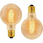 Ampoule vintage globe g80 e27 dimmable 60w blanc chaud 2700k, 600lm, ampoules de d�coration � incandescence ...