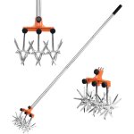 Amrinugl - cultivateur rotatif  long manche rtractable en acier inoxydable rsistant aux intempries ...
