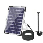 Pompe de fontaine solaire 5 w avec grand panneau solaire 3 buses hauteur d'eau max. 75 cm pour abreuvoir ...