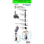 An camini kit de raccordement avec coudes pour po�le � bois ? acier noir 2 mm �150 ? avec manchette, ...
