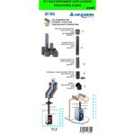 An camini kit de raccordement avec coudes pour po�le � bois ? acier noir 2 mm �180 ? avec manchette, ...