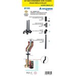 An camini kit de raccordement avec coudes pour po�le � pellets ? acier �maill� noir 0, 8 mm �100 ? avec ...