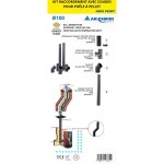 An camini kit de raccordement avec coudes pour po�le � pellets ? inox aisi 316l peint noir ? �100 ? avec ...